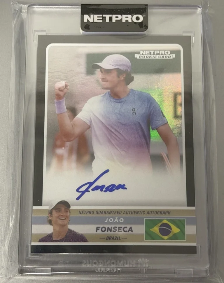 2026 NetPro #A-JF Joao Fonseca Premium Rainbow Black Rookie Auto /25 RC Tennis
