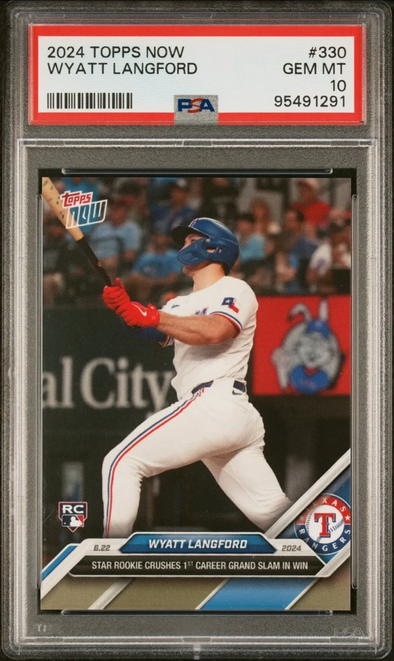 Graded 2024 Topps Now Wyatt Langford #330 Rookie RC Baseball Card PSA 10