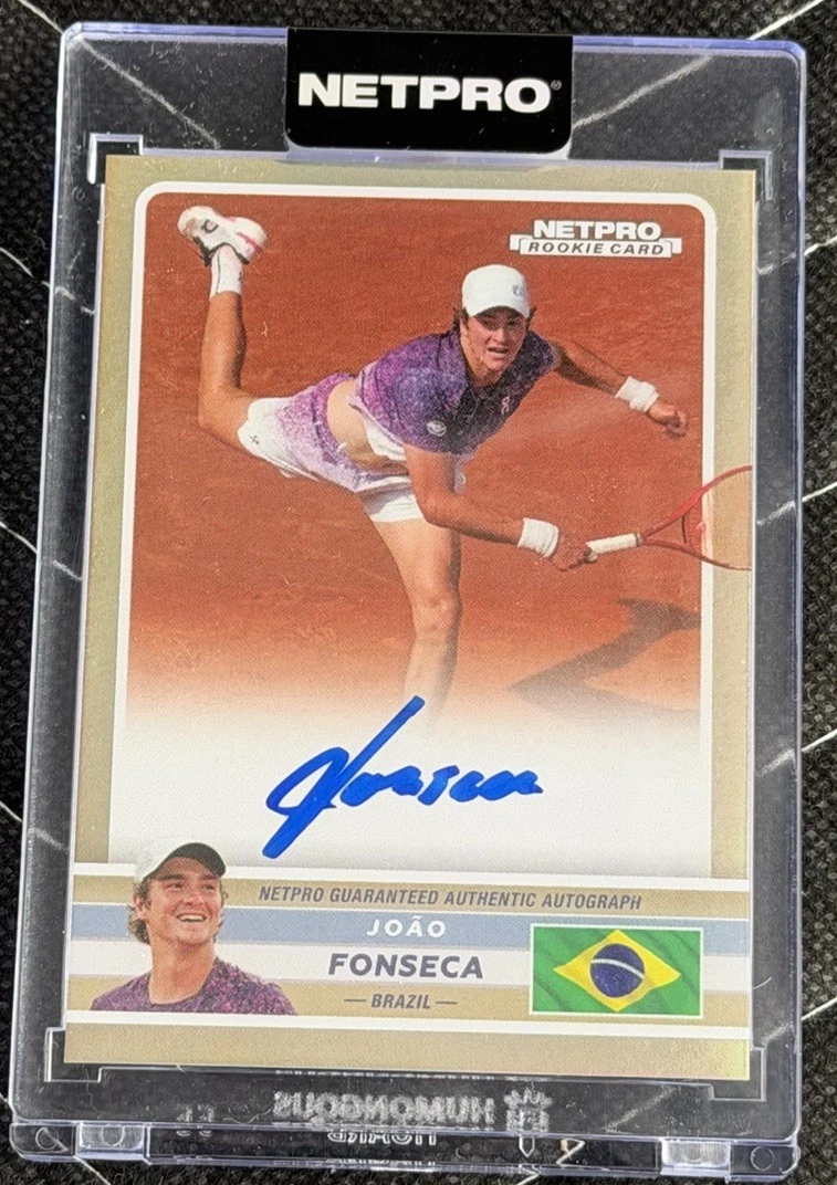 2026 NetPro #4A-JF Joao Fonseca Premium Rainbow Rookie Card Auto /150 RC Tennis
