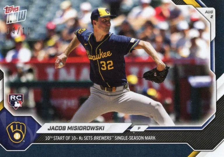 2026 Topps Now Jacob Misiorowski #513 Black Foil /10 RC Baseball Card