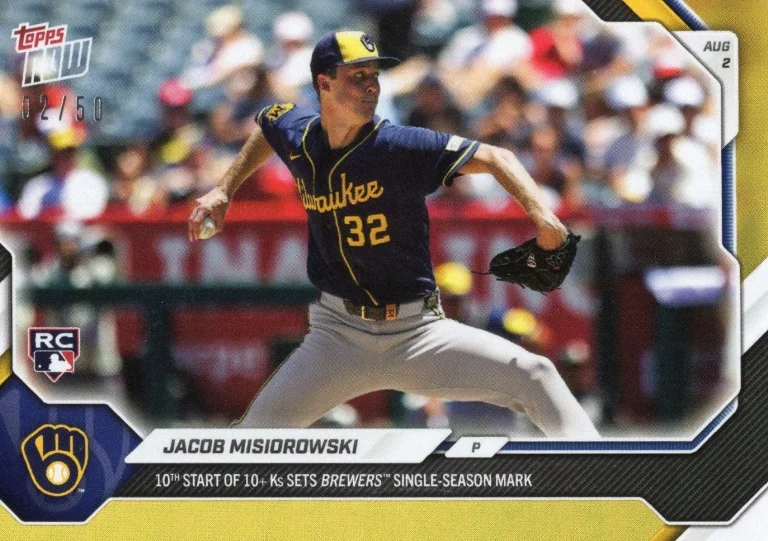 2026 Topps Now Jacob Misiorowski #513 Gold Foil /50 RC Baseball Card