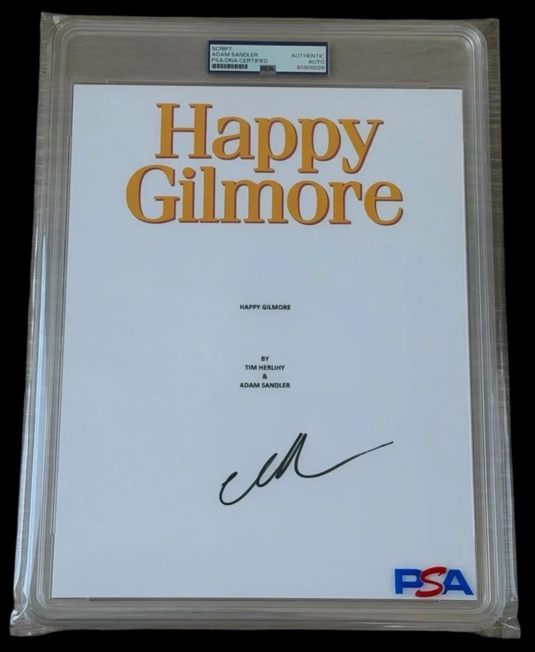 Adam Sandler Signed Happy Gilmore Movie Script PSA/DNA AUTO ENCAPSULATED