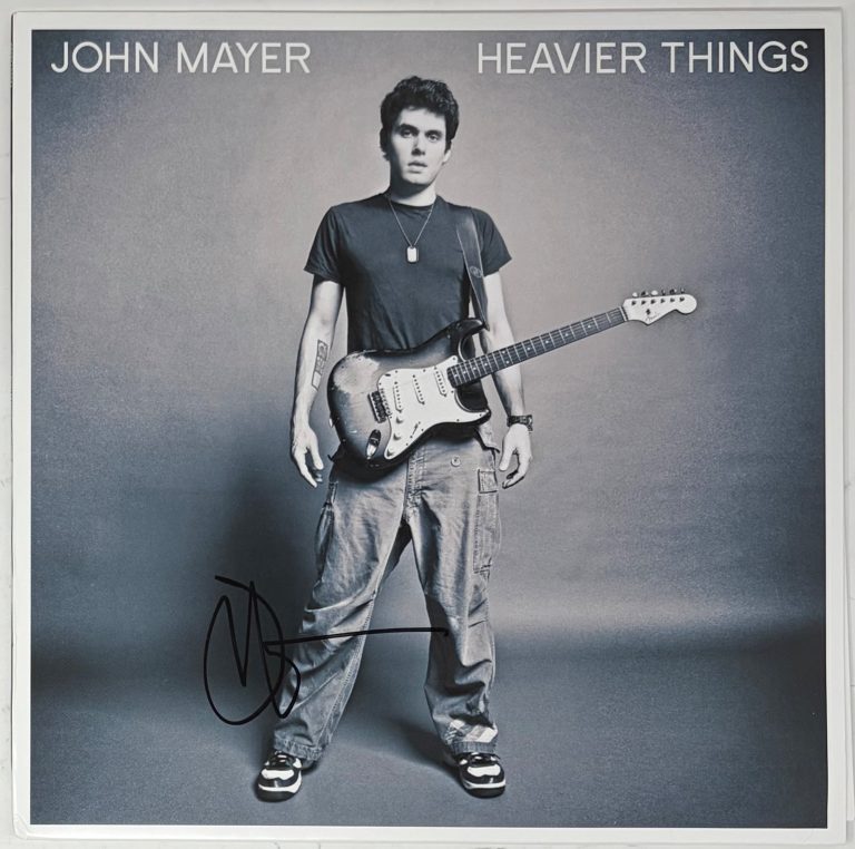 John Mayer Signed Autograph Heavier Things Vinyl Record Album LP ACOA COA