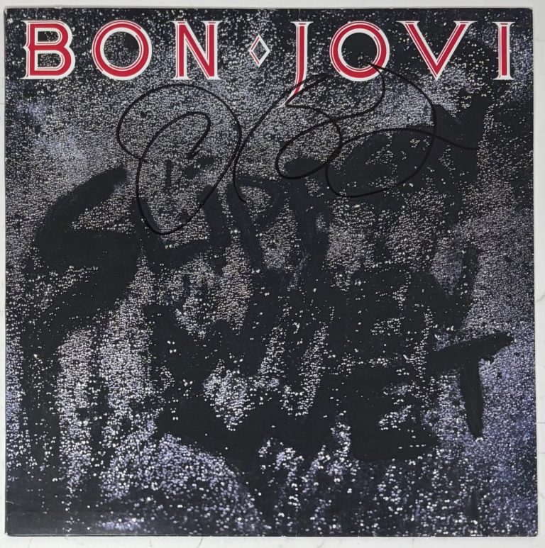 Jon Bon Jovi SIgned Bon Jovi Slippery When Wet Vinyl Record Album Autograph ACOA