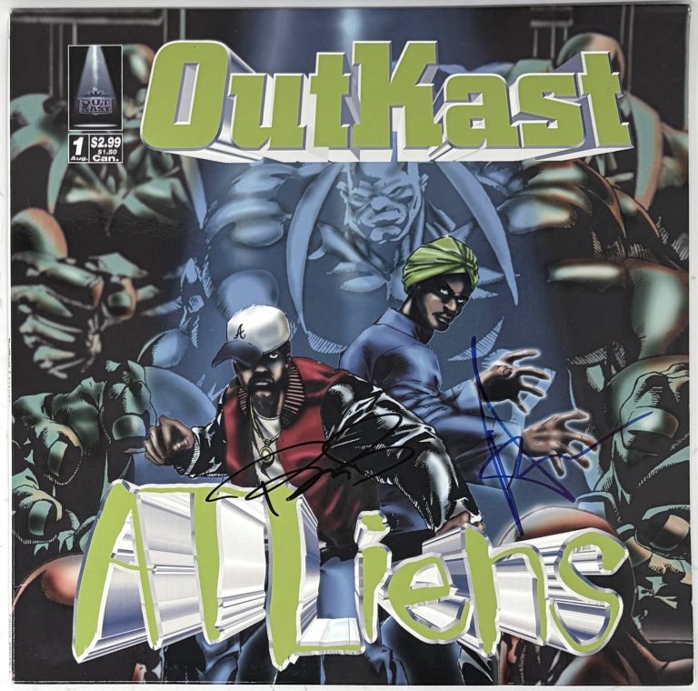 Outkast Andre 3000 & Big Boi Signed Autograph ATLiens Vinyl Record Album LP ACOA