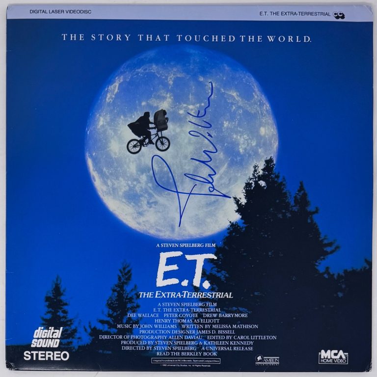 John Williams Signed Autograph E.T. the Extra-Terrestrial Movie LaserDisc ACOA