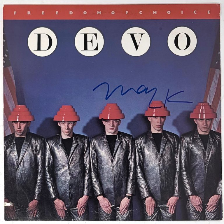 Mark Mothersbaugh Signed Devo Freedom of Choice Vinyl Album LP Autograph JSA COA