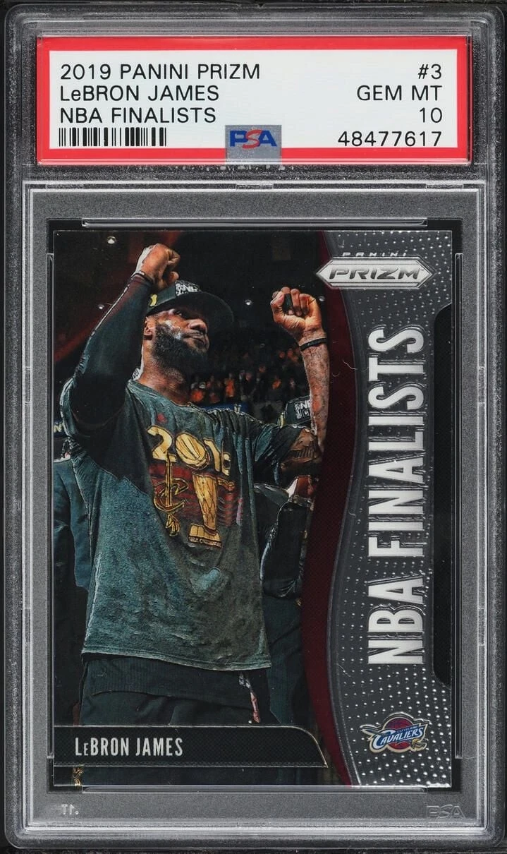 Graded 2019 Panini Prizm LeBron James #3 NBA Finalists Card PSA 10 Gem Mint