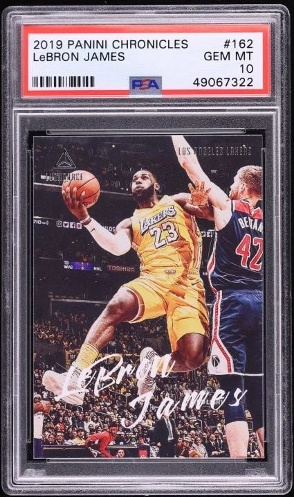 Graded 2019 Panini Chronicles LeBron James #162 Luminance Card PSA 10 Mint