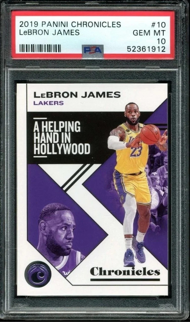 Graded 2019 Panini Chronicles LeBron James #10 Hollywood Card PSA 10 Mint