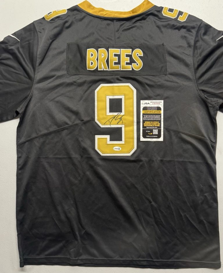 Drew Brees Signed Autographed New Orleans Saints Black / Gold Jersey JSA COA