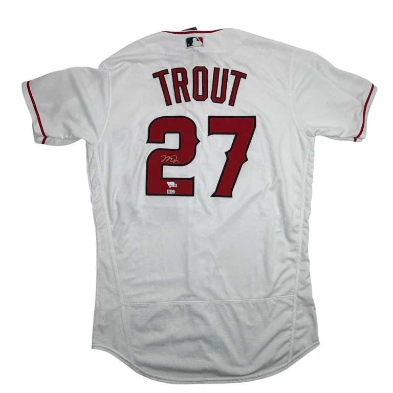 Autographed/Signed Mike Trout Anaheim Angels Authentic Jersey Fanatics COA
