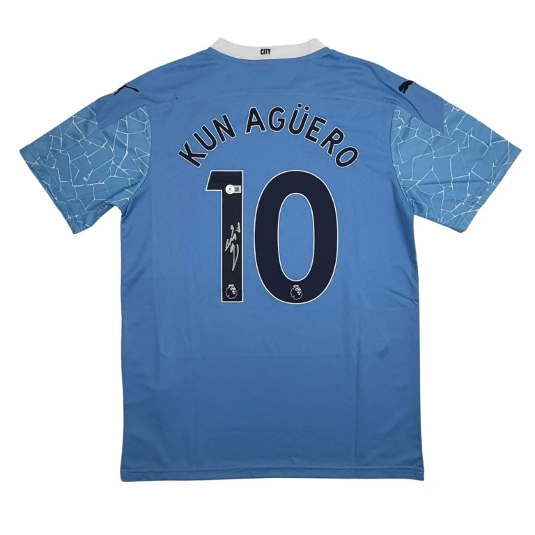 Autographed/Signed Sergio Kun Aguero #10 Manchester City Jersey Beckett COA