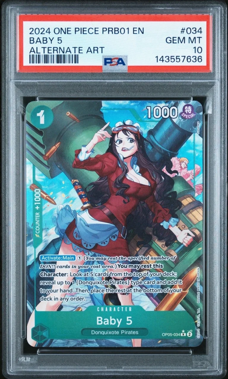 Graded 2023 One Piece EN Baby 5 034 Alternate Art Trading Card PSA 10