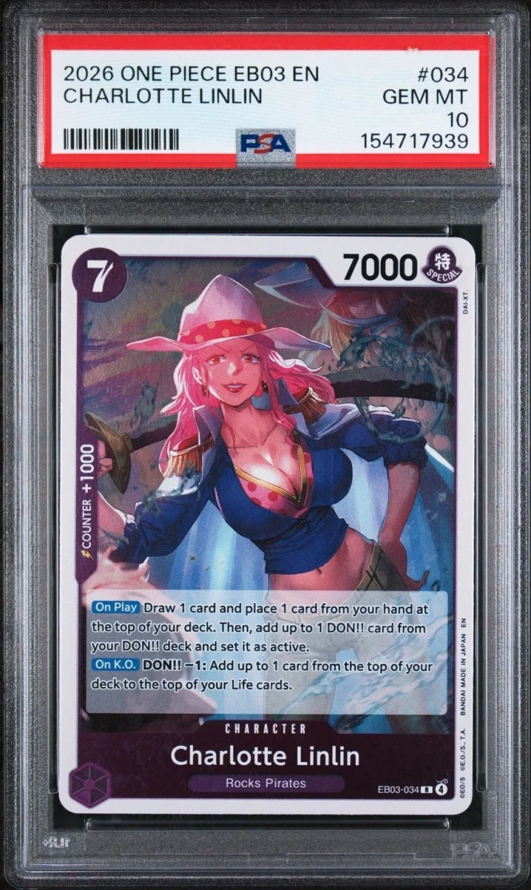 Graded 2026 One Piece Charlotte Linlin #034 Trading Card PSA 10 Gem Mint