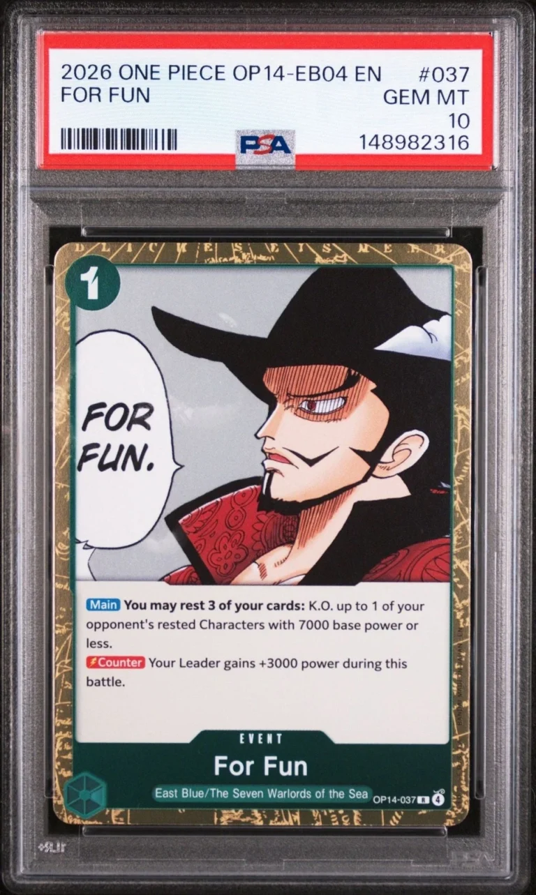 Graded 2026 EN One Piece For Fun 037 EB04 OP14 Trading Card PSA 10 Gem Mint