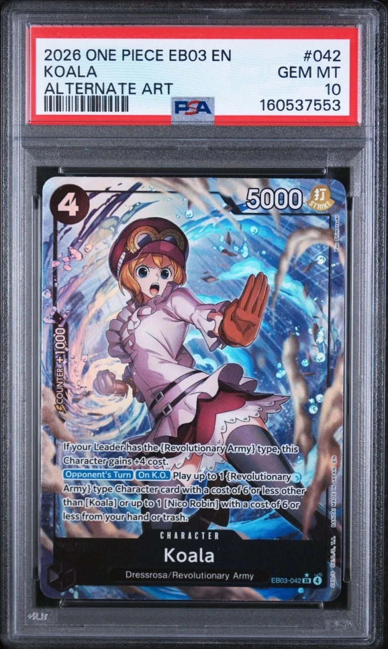 Graded 2026 One Piece Koala 042 Alt Art EB03 Trading Card PSA 10 Gem Mint