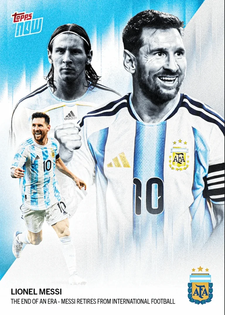 2026 Topps Now Lionel Messi #1 Messi Retires From International Soccer Card