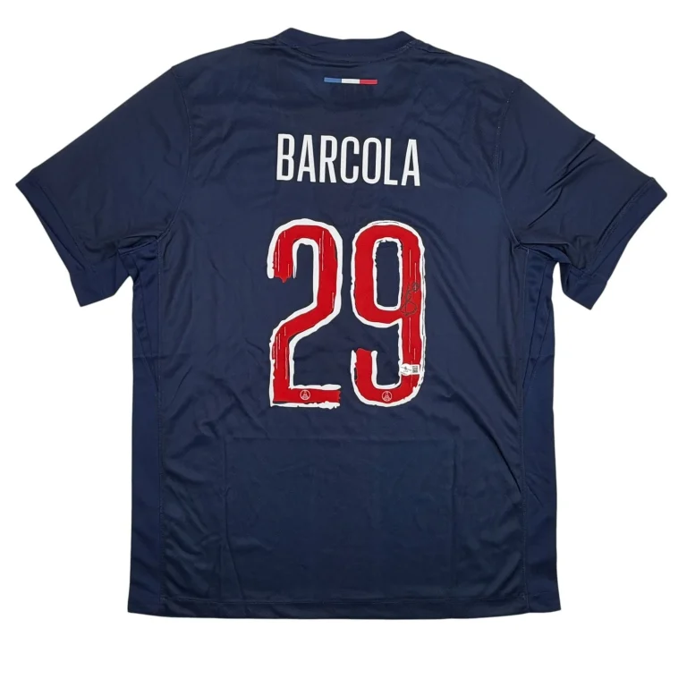 Autographed/Signed Bradley Barcola PSG Paris Saint Germain Jersey COA #2