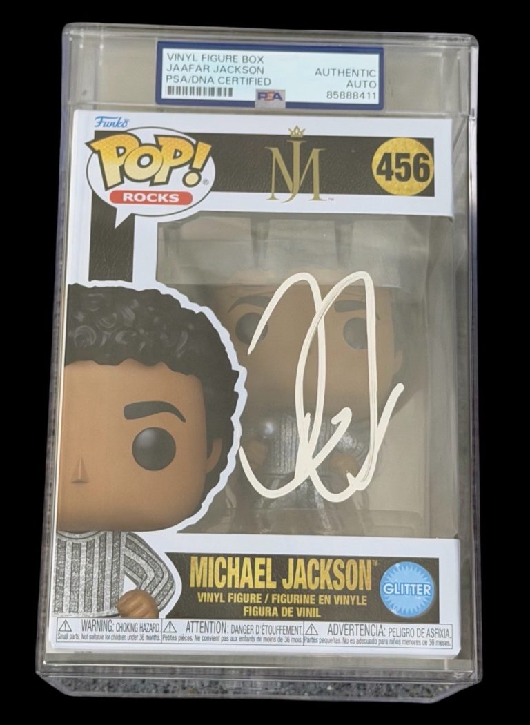 Jaafar Jackson Signed Glitter Funko Pop Michael Jackson PSA ENCAPSULATED AUTO MJ