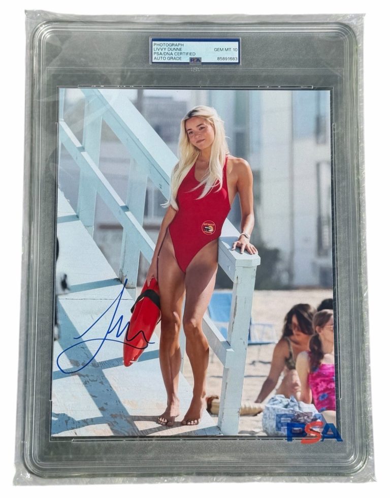 Livvy Dunne Signed BAYWATCH 8x10 Photo PSA ENCAPSULATED GEM MINT 10 AUTO