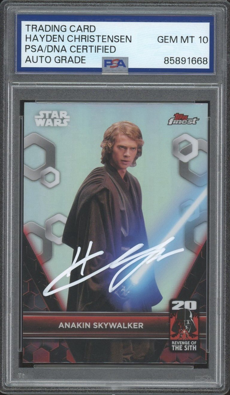 2025 Topps Finest Hayden Christensen Anakin Skywalker Refractor Card PSA AUTO 10