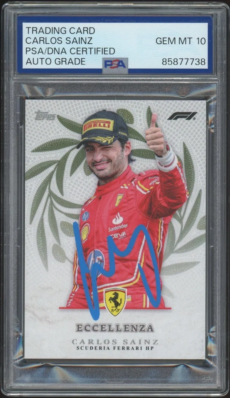 2024 Topps Eccellenza F1 Carlos Sainz Signed Trionfo Card PSA AUTO 10 FERRARI