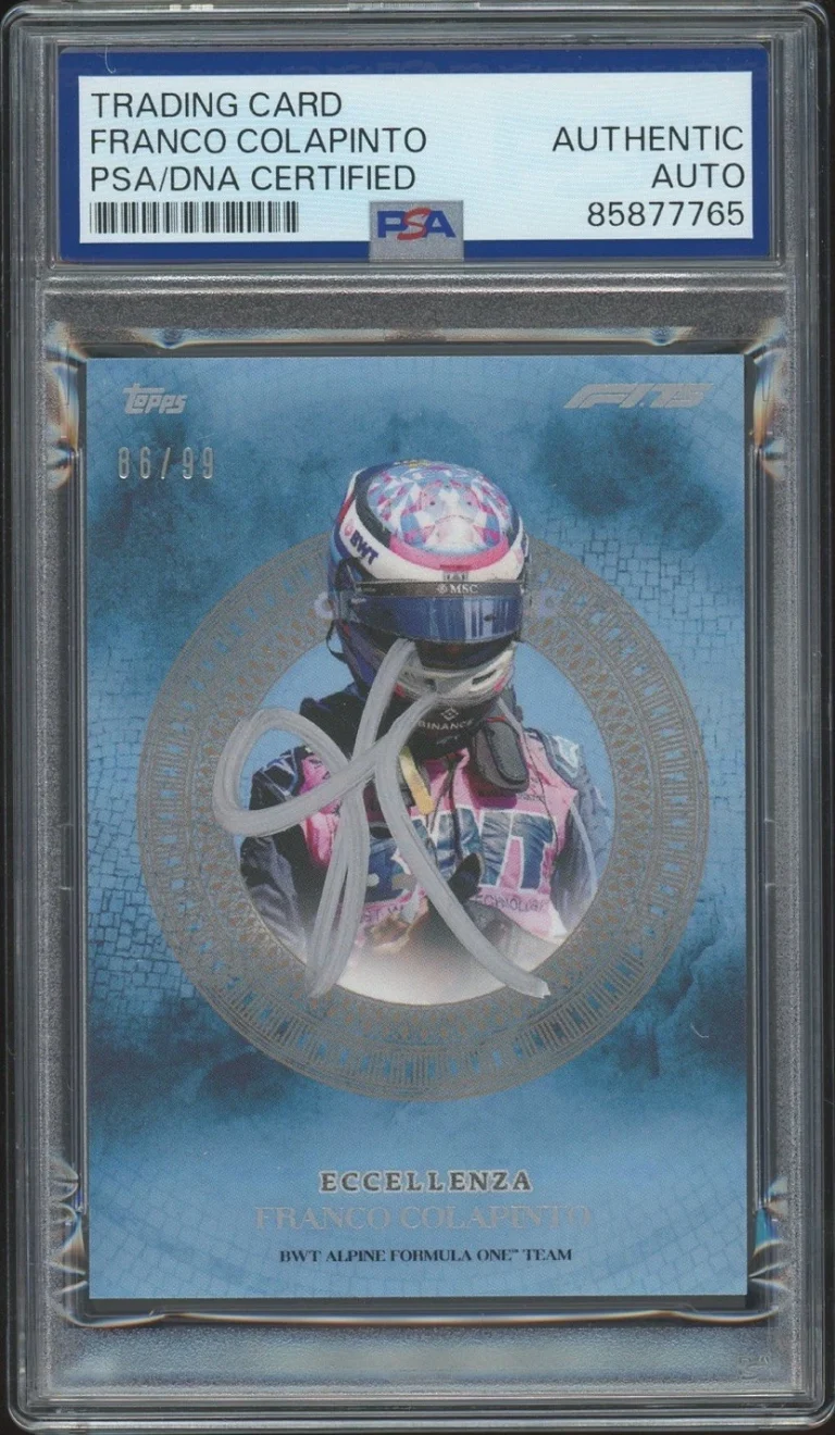 2025 Topps Eccellenza F1 Franco Colapinto Signed Blue Rookie Card /99 PSA AUTO