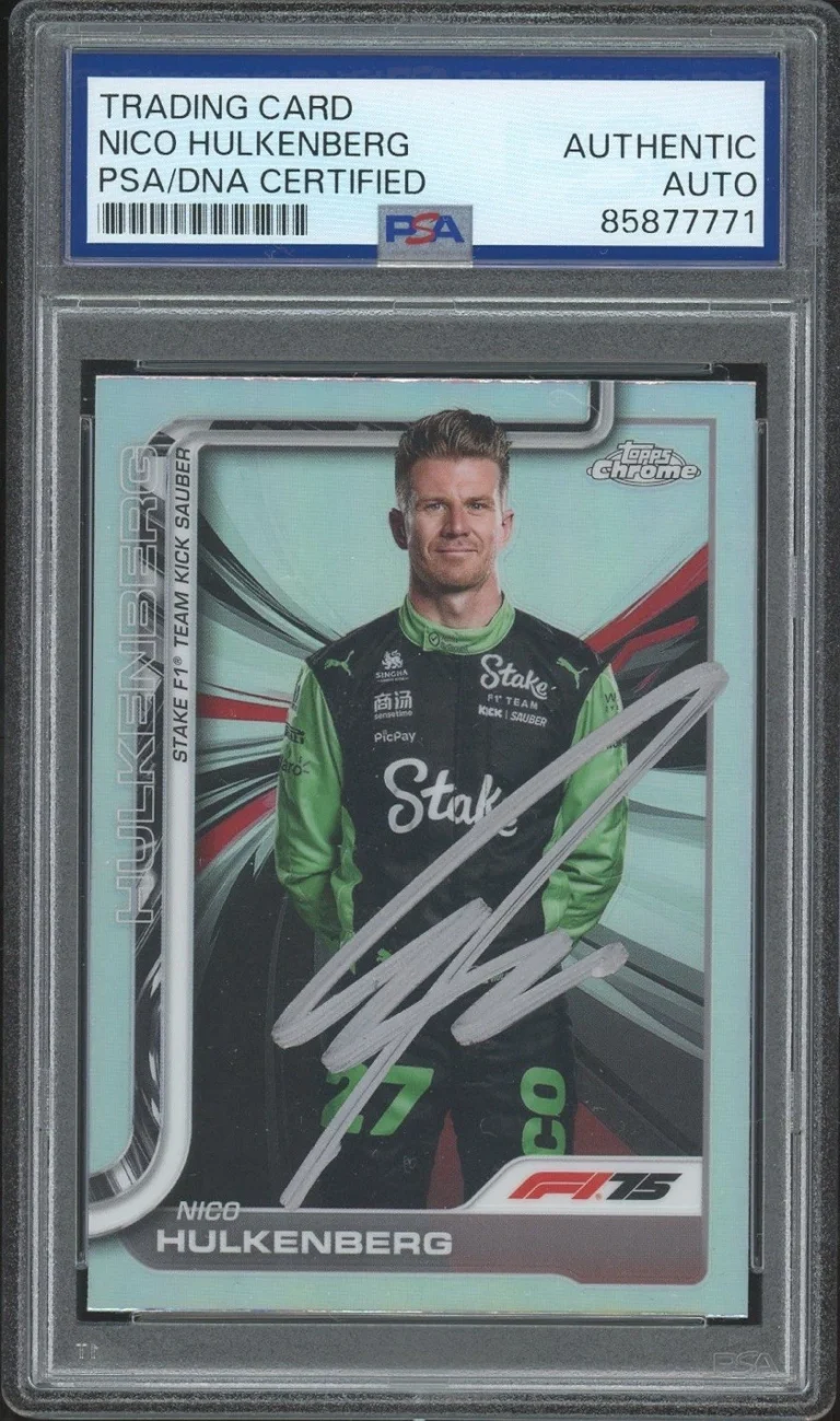 2025 Topps Chrome F1 #19 Nico Hulkenberg Signed Refractor Card PSA/DNA AUTO