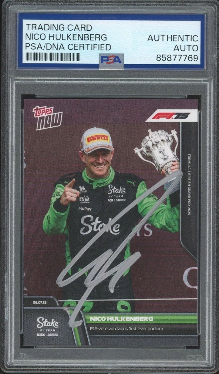 2025 Topps Now F1 #51 Nico Hulkenberg 1st Career Podium British GP P3 PSA AUTO