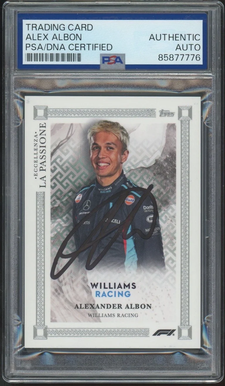 2023 Topps Eccellenza F1 Alex Albon Signed La Passione Card PSA/DNA AUTO