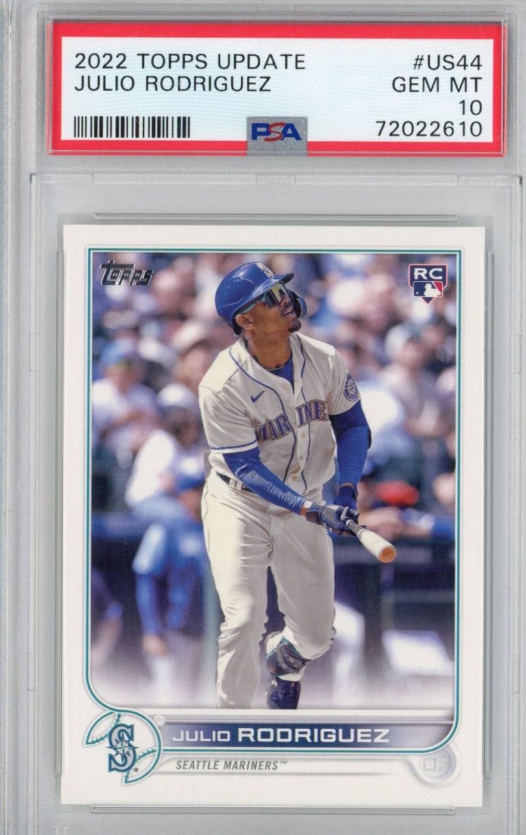 Graded 2022 Topps Update Julio Rodriguez #US44 Rookie Card PSA 10
