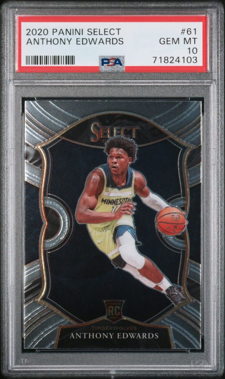 Graded 2020 Panini Select Anthony Edwards #61 Rookie RC Card PSA 10
