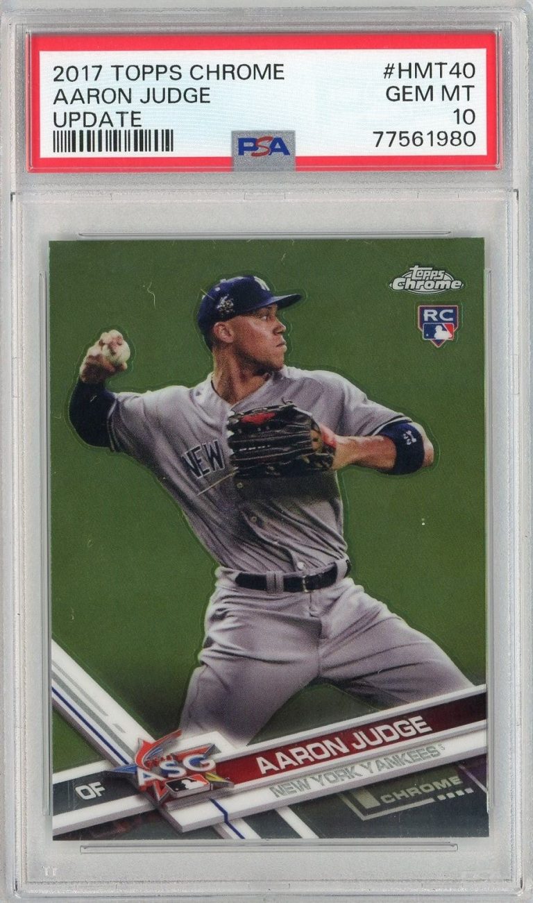 Graded 2017 Topps Chrome Aaron Judge #HMT40 Update Rookie Card PSA 10