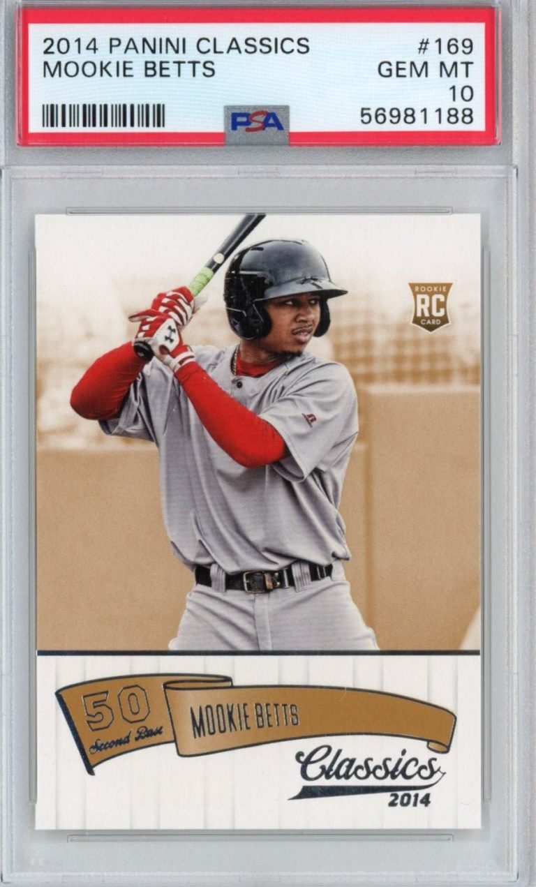 Graded 2014 Panini Classics Mookie Betts #169 Rookie Card PSA 10