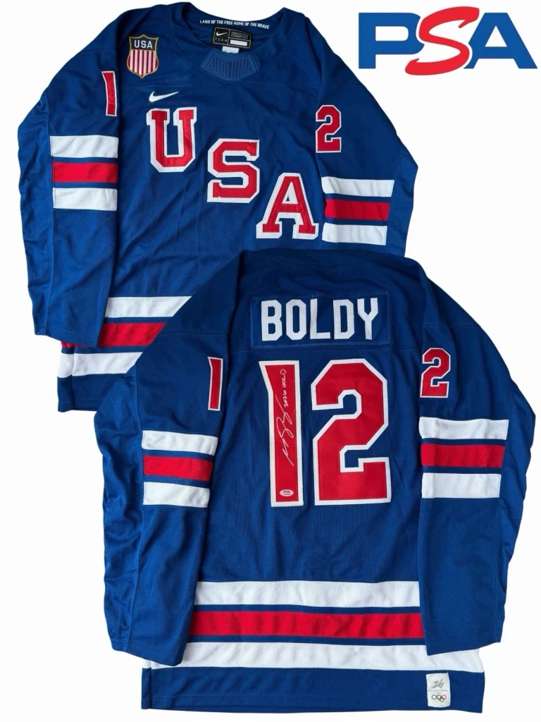 Matt Boldy Signed 2026 Olympics Team USA Hockey #12 Jersey PSA AUTO “2026 GOLD”