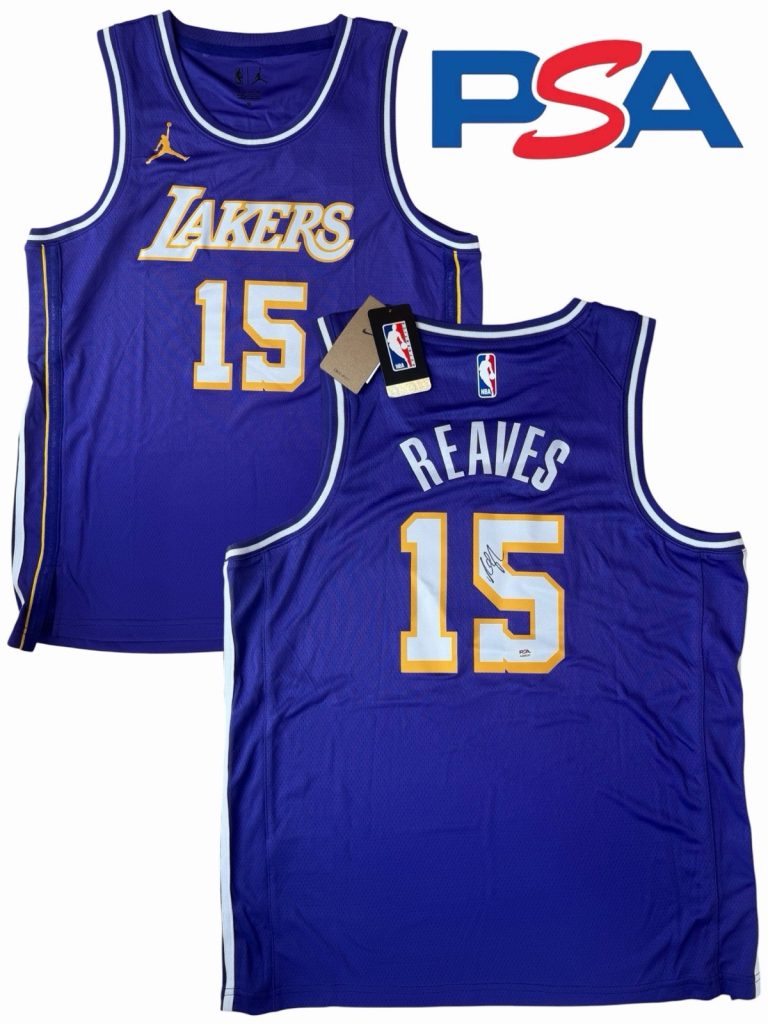 Austin Reaves Signed Los Angeles Lakers #15 Statement Edition Jersey PSA AUTO
