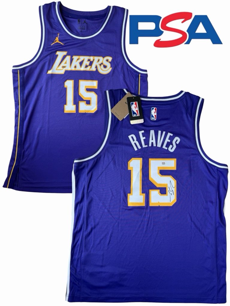 Austin Reaves Signed Los Angeles Lakers #15 Statement Edition Jersey PSA AUTO