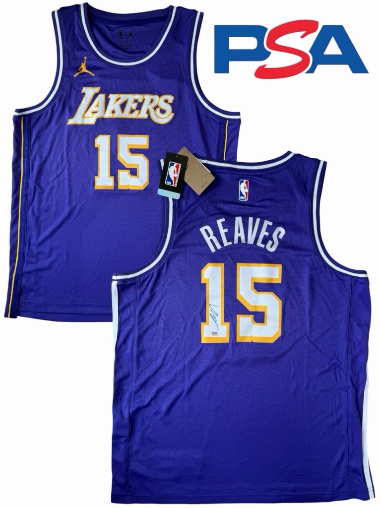 Austin Reaves Signed Los Angeles Lakers #15 Statement Edition Jersey PSA AUTO
