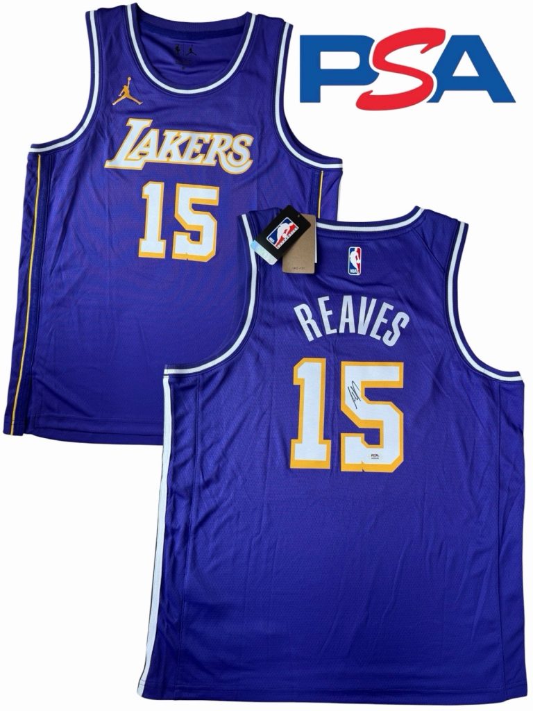 Austin Reaves Signed Los Angeles Lakers #15 Statement Edition Jersey PSA AUTO