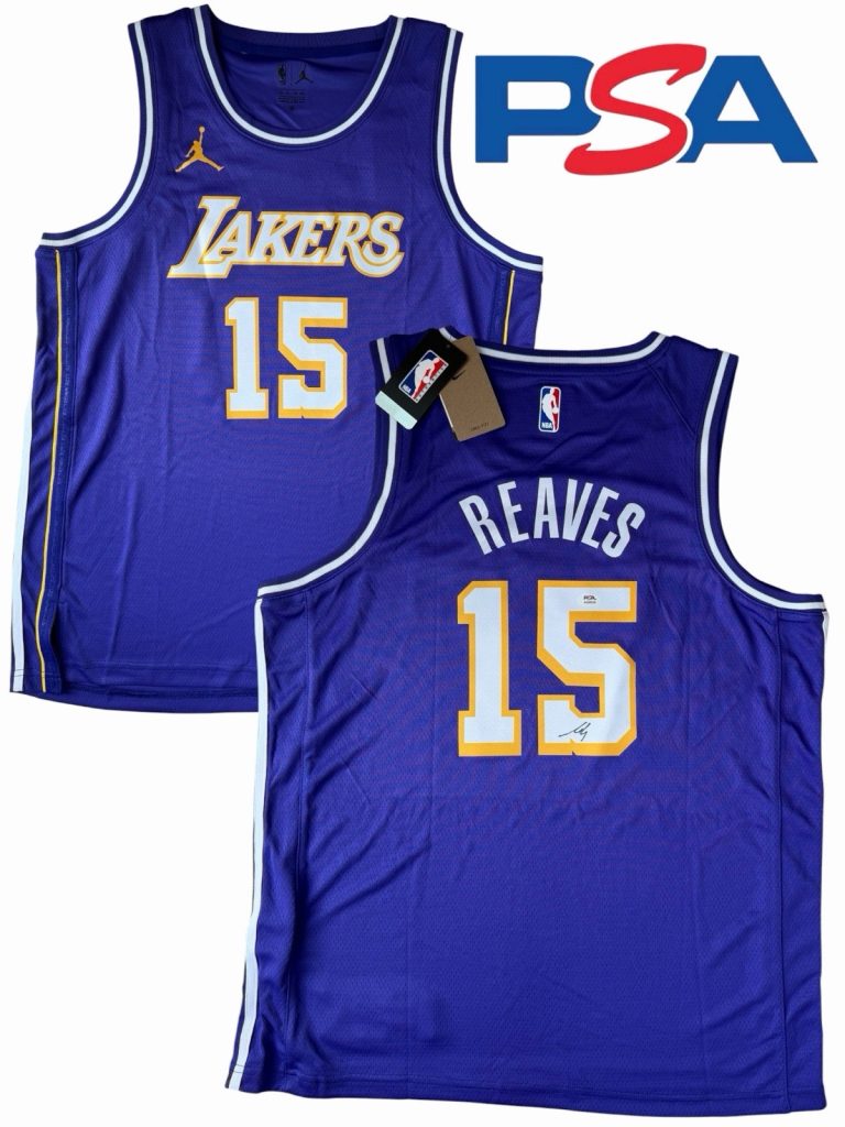 Austin Reaves Signed Los Angeles Lakers #15 Statement Edition Jersey PSA AUTO