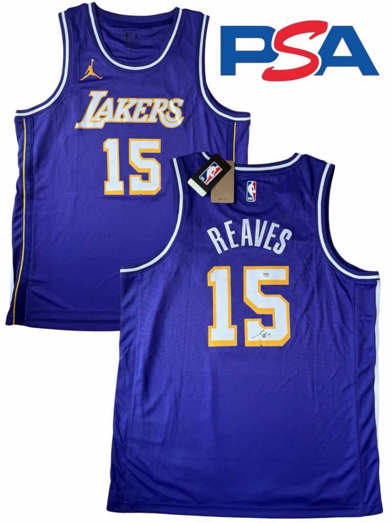 Austin Reaves Signed Los Angeles Lakers #15 Statement Edition Jersey PSA AUTO