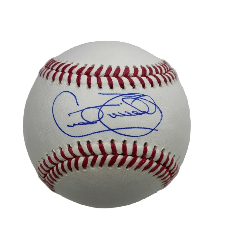 Autographed/Signed Cecil Fielder Rawlings ROML Beckett BAS COA