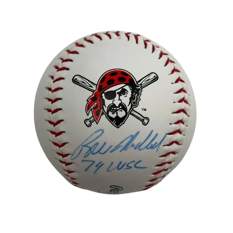 Autographed/Signed Bill Madlock Pirates Logo Rawlings ROML Baseball JSA COA