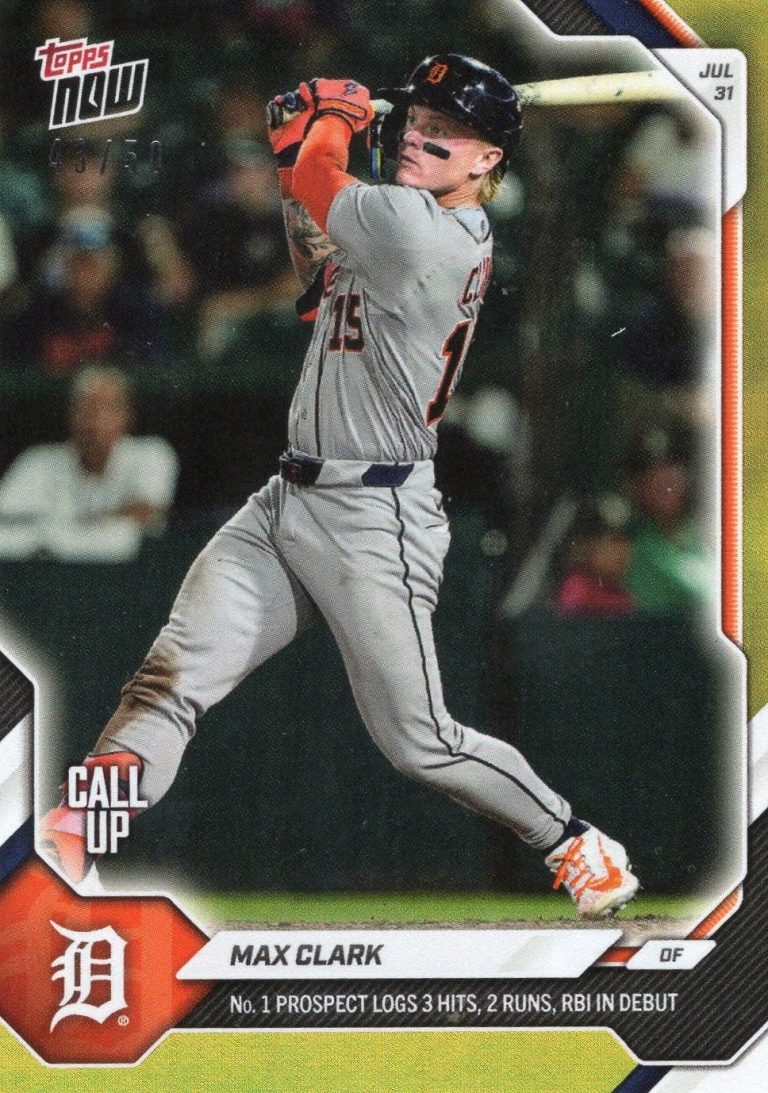 2026 Topps Now Max Clark #505 Gold Foil /50 Rookie RC Baseball Card