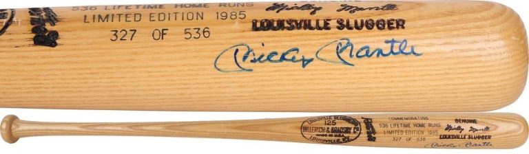 Mickey Mantle Signed Auto 536 HR Louisville Slugger Personal Model Bat PSA DNA