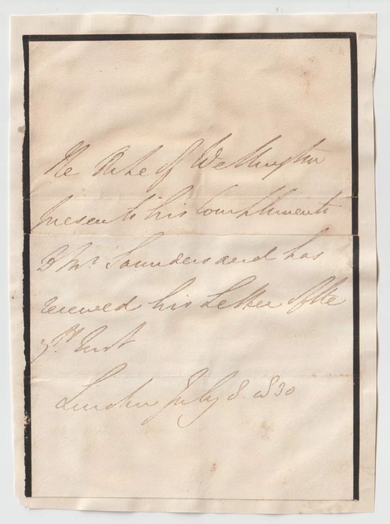 Duke of Wellington Signed Auto Handwritten 1830 Letter Grad LOA