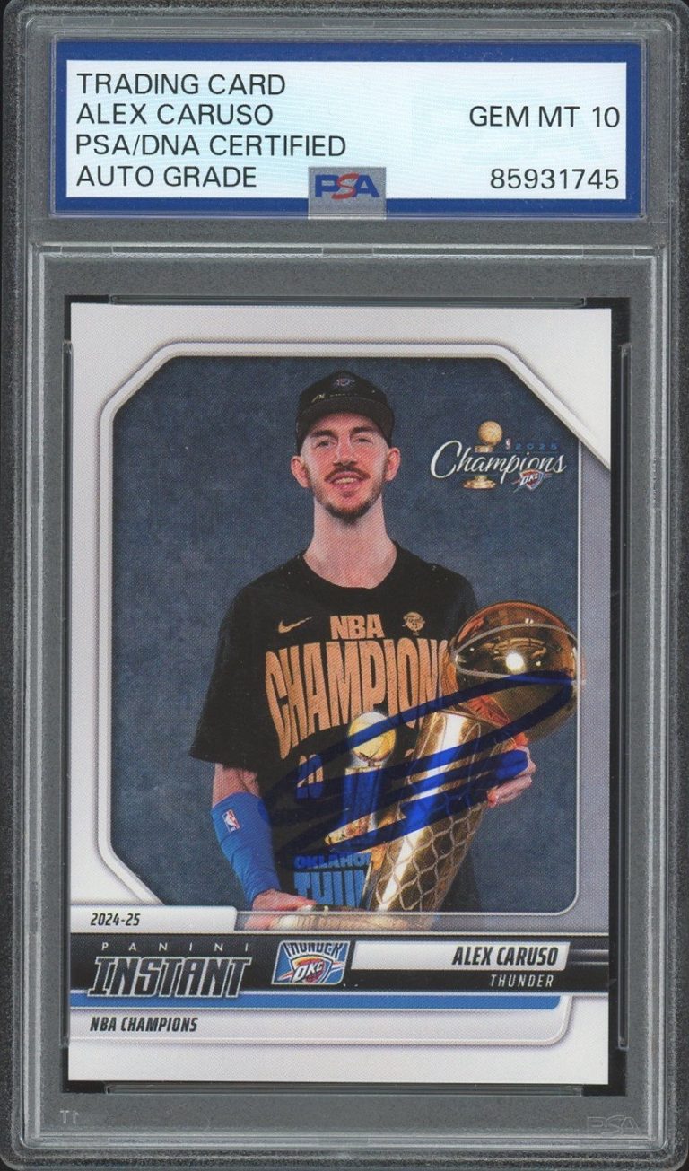 2024-2025 Panini Instant #10 Alex Caruso Signed NBA CHAMPION PSA AUTO 10 THUNDER