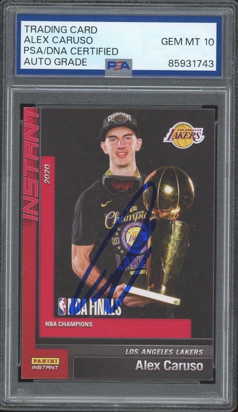 2019-2020 Panini Instant #6 Alex Caruso Signed NBA CHAMPIONS PSA AUTO 10 LAKERS