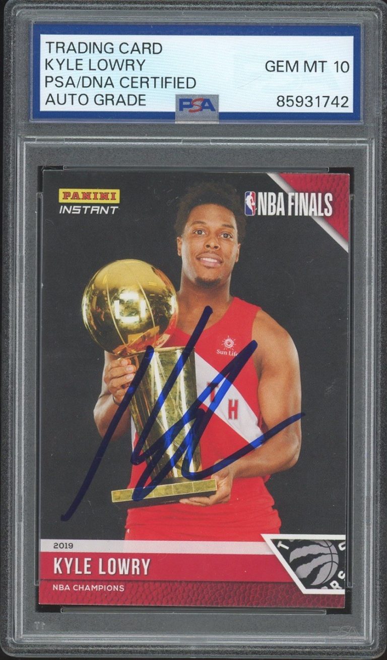 2018-2019 Panini Instant #10 Kyle Lowry Signed NBA CHAMPIONS PSA AUTO 10 RAPTORS
